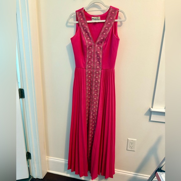 Alfred Shaheen Dresses & Skirts - Alfred Shaheen Hot Pink Chic Fuchsia Maxi Dress Vintage 10 modern 6
